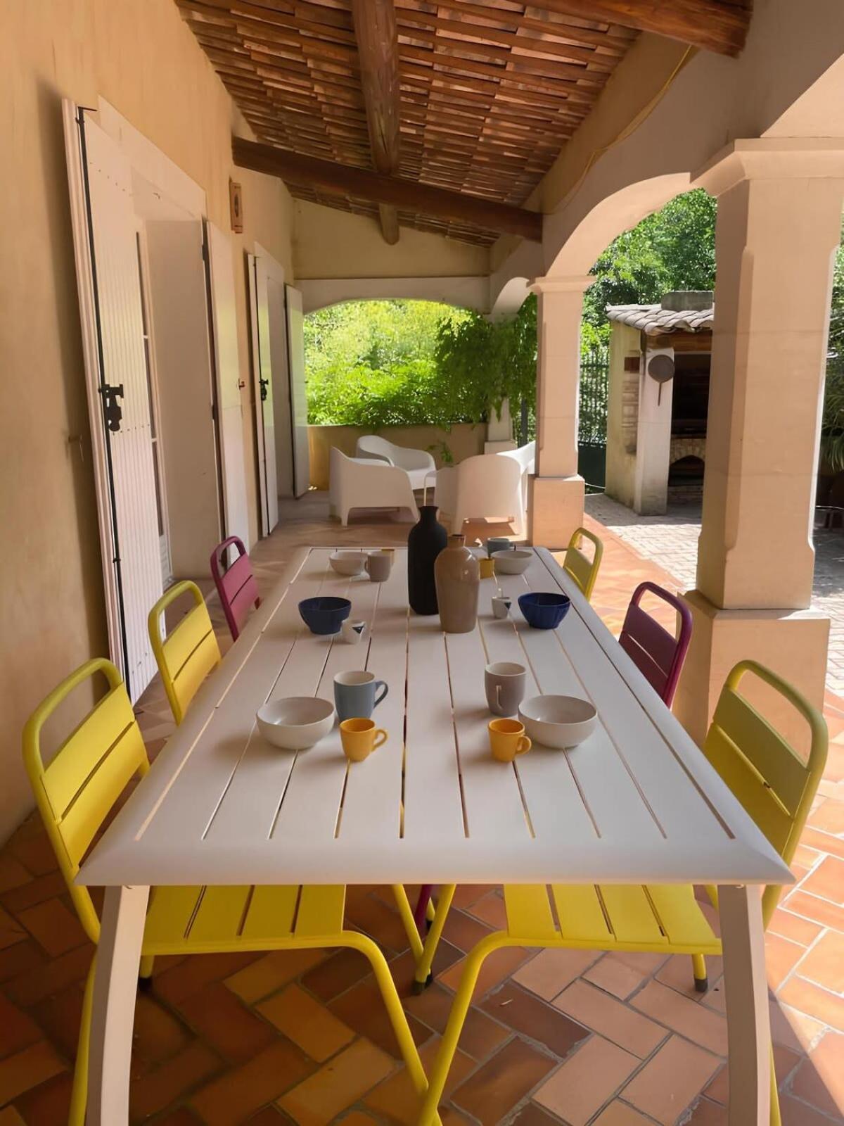 Les Oliviers - Villa 10 People - 5 Min Ardeche Saint-Julien-de-Peyrolas Exteriör bild